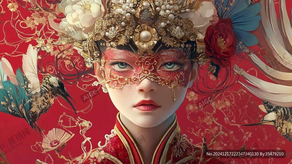 半面妆人物