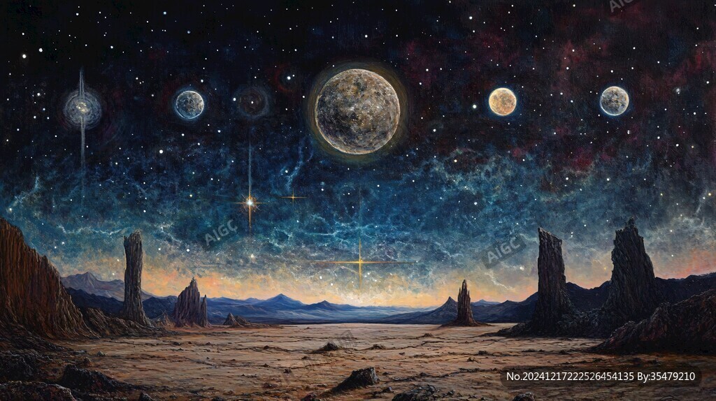 外星球幻想场景插画