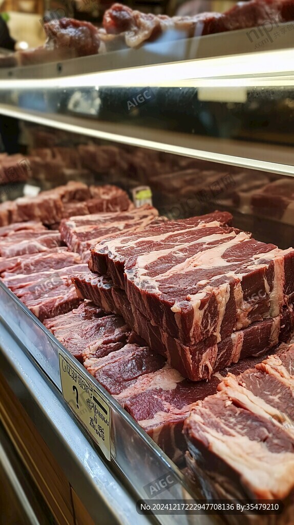 超市里的牛肉