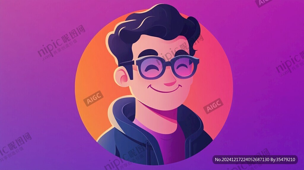 偏平化人物插画
