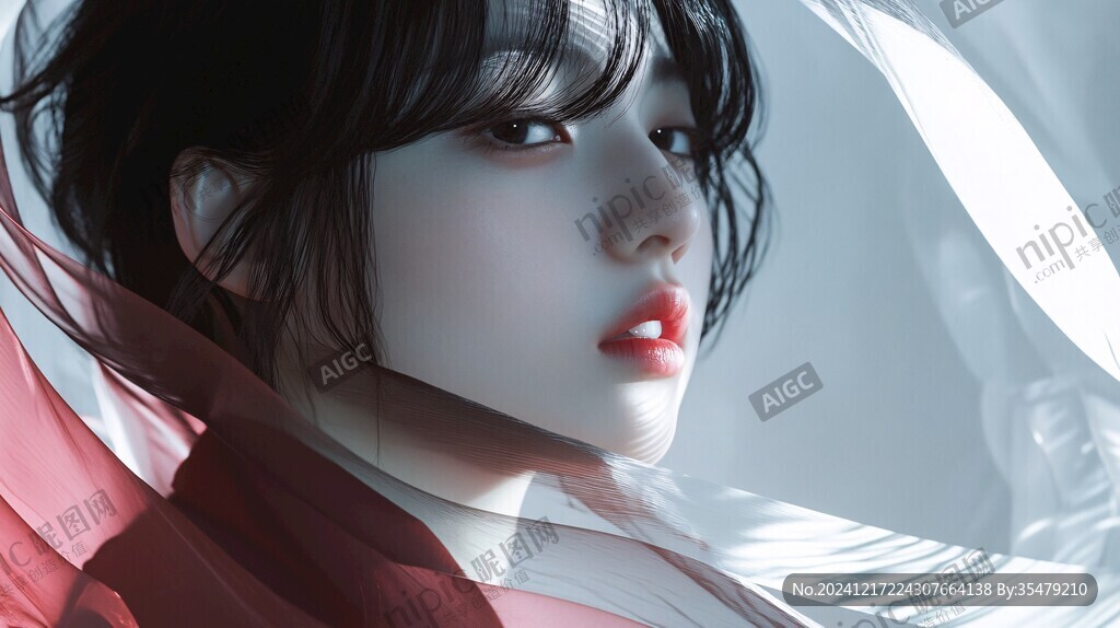 数字美女插画