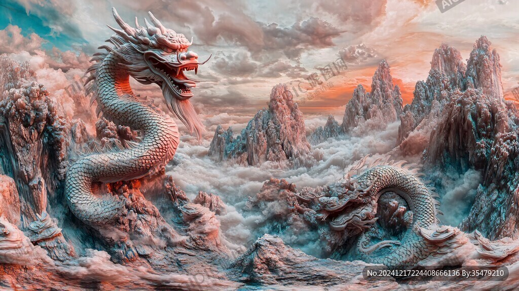 高清唯美双龙戏珠