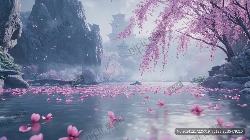 古风场景春暖花开