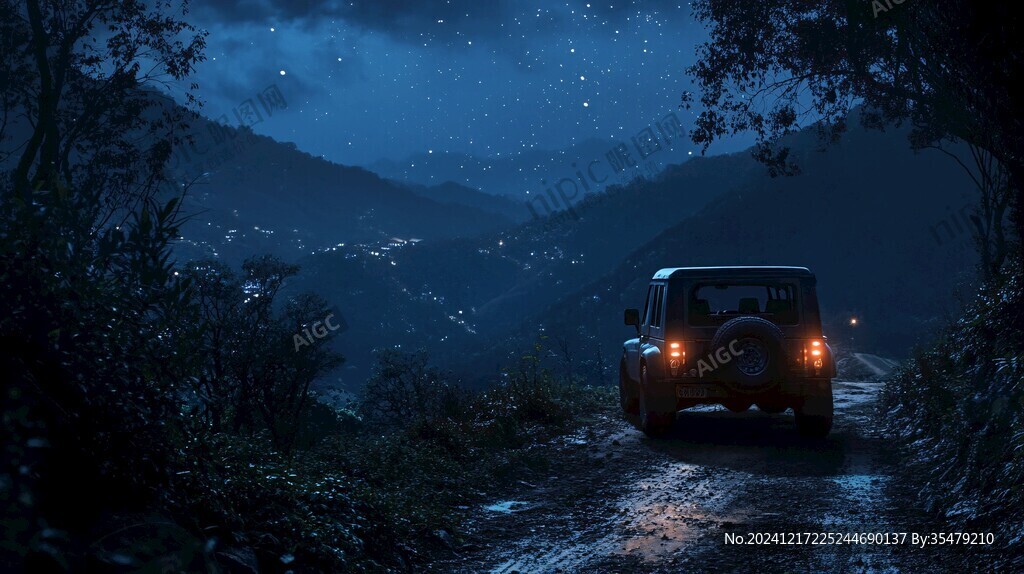 雨夜山路