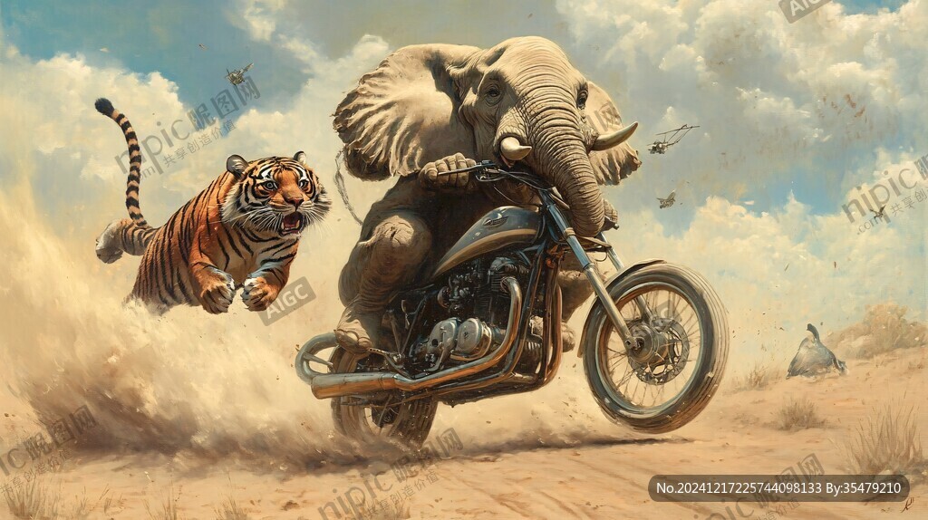 雄壮的动物插画