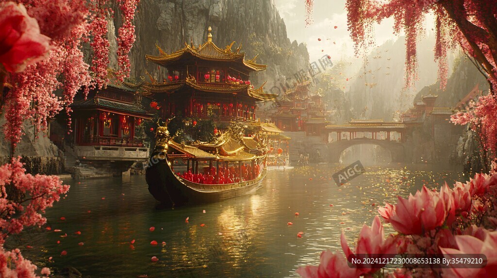 宫殿楼阁仙境仙人大殿