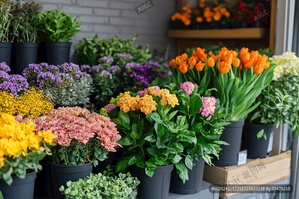 荷兰超市鲜花柜台