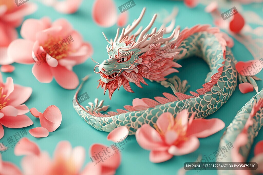 龙年氛围立体造型