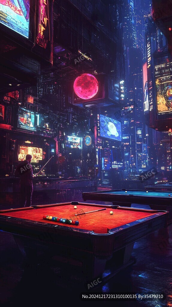 场景赛博插画