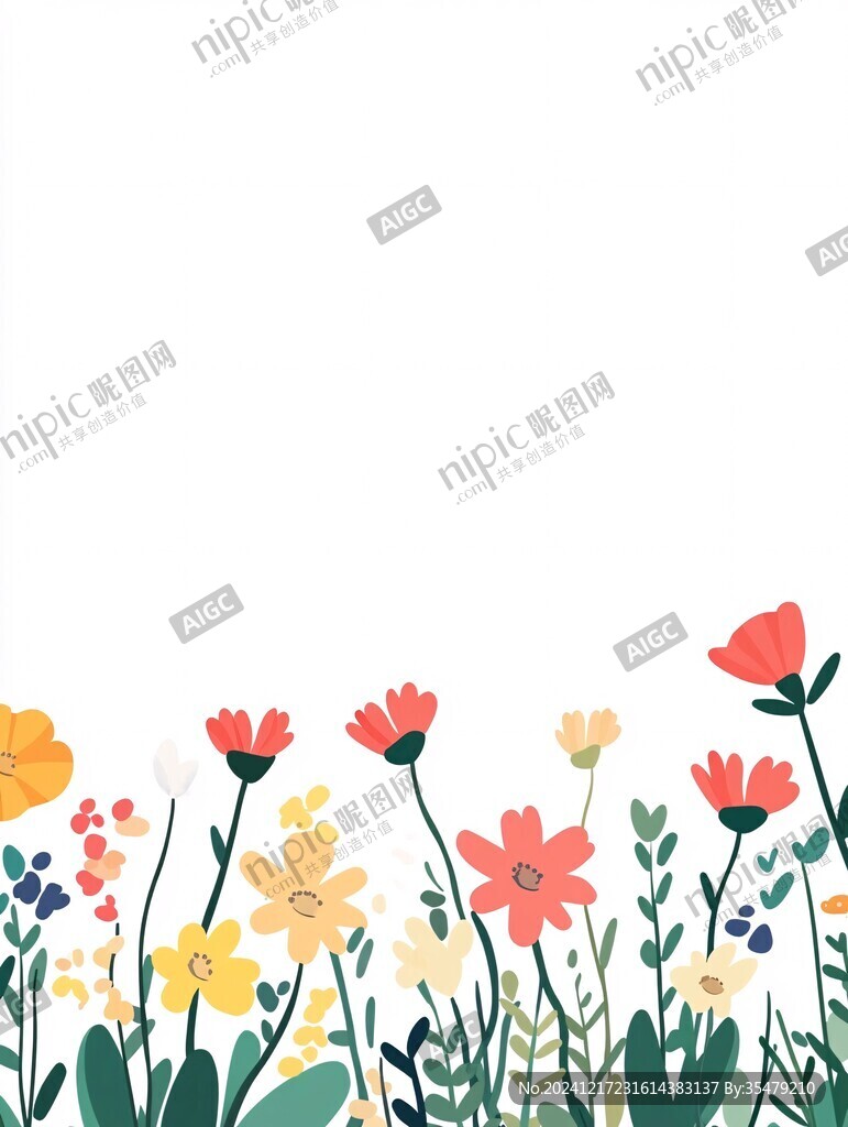 花丛插画