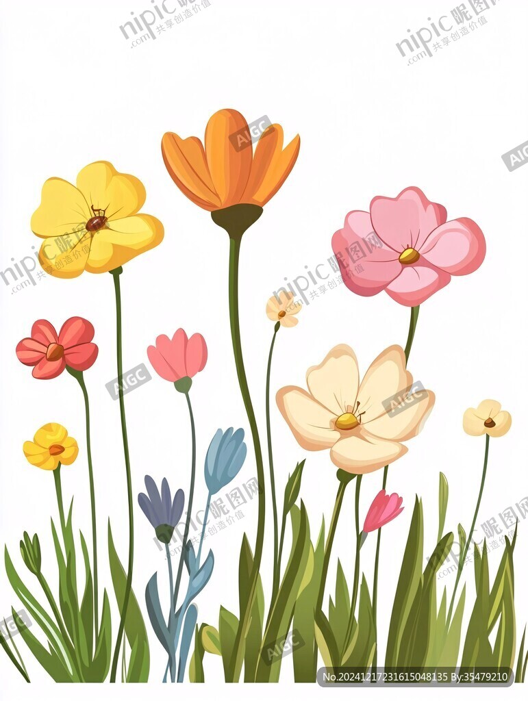卡通花素材