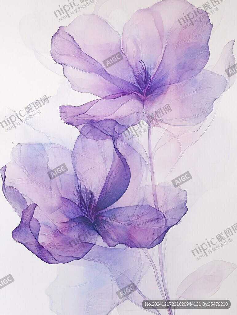 渐变风花朵