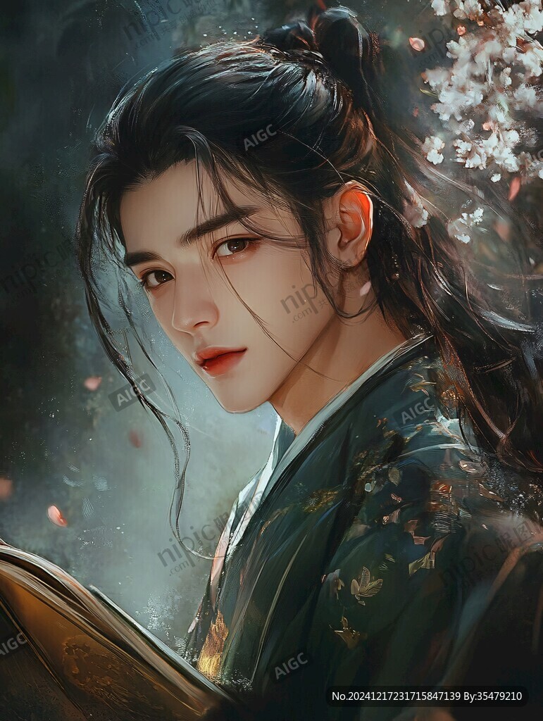 原创手绘古装美男