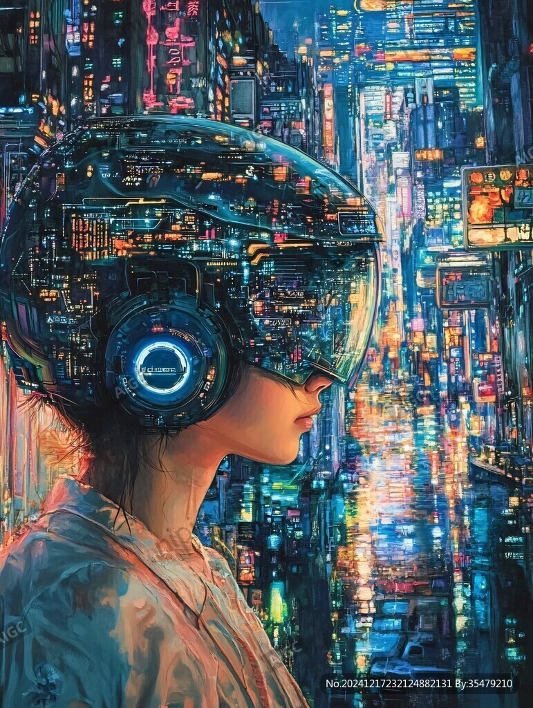 赛博朋克装饰画
