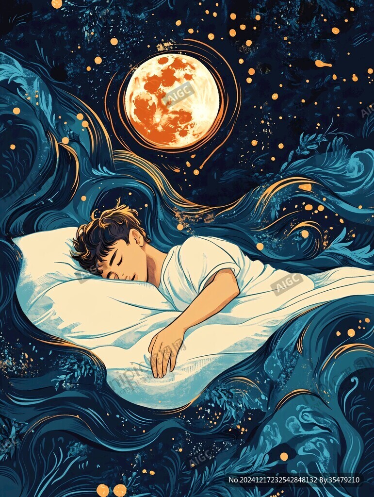 睡眠保健品插画