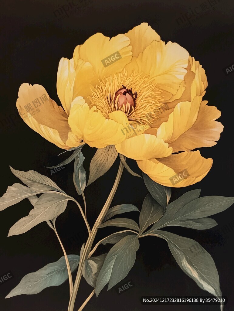 3d立体花卉牡丹