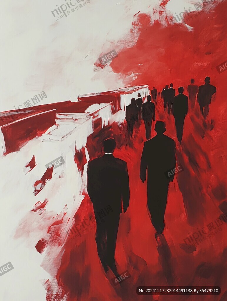 抽象油画人