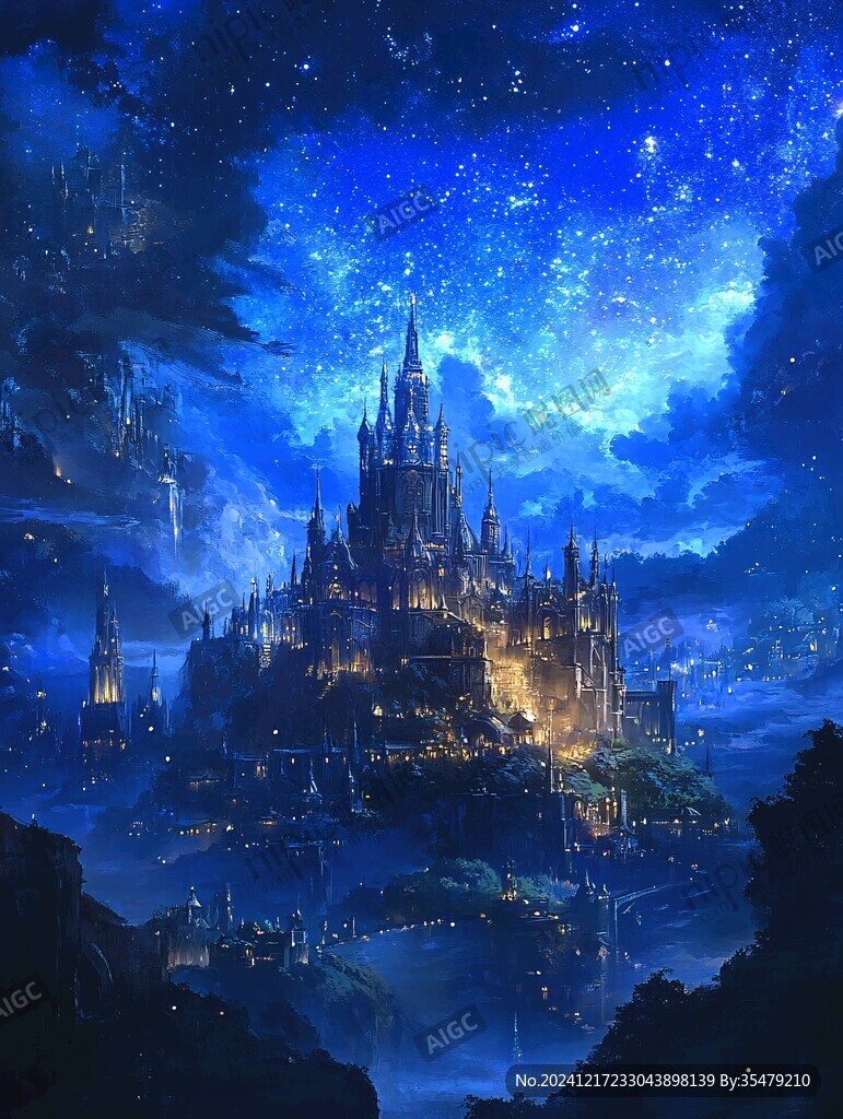 梦幻城堡插画