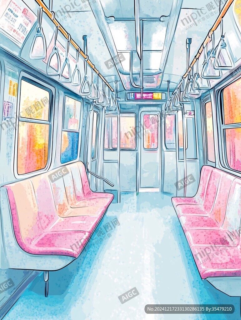 地铁插画