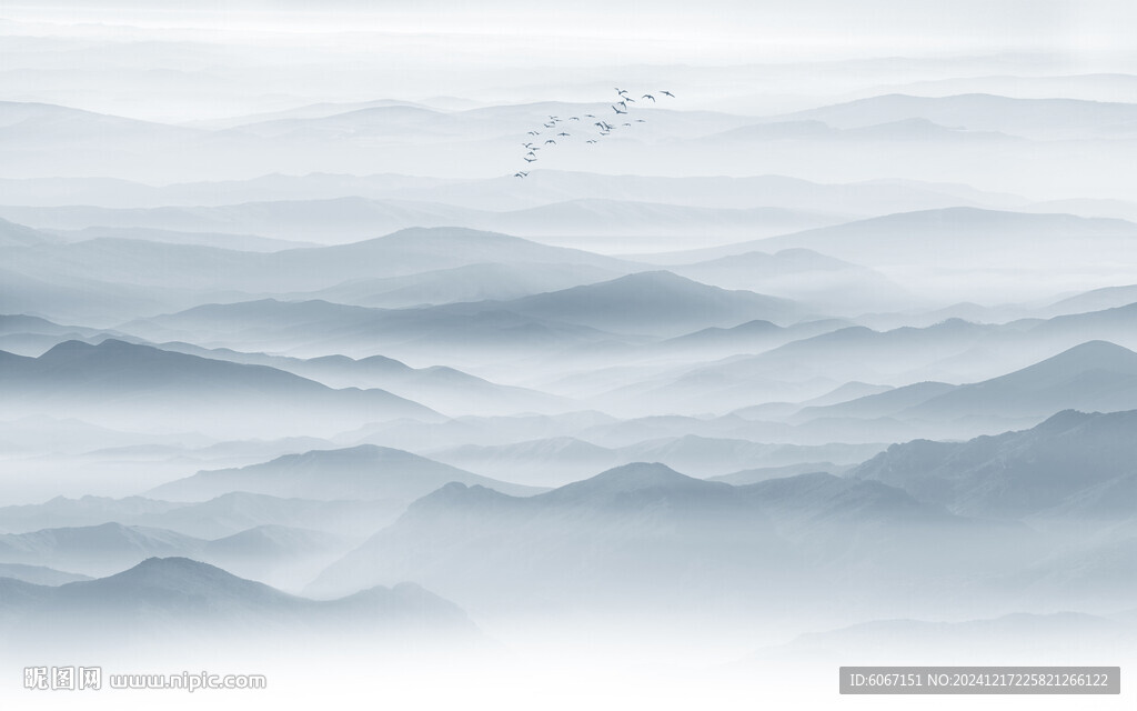 水墨山