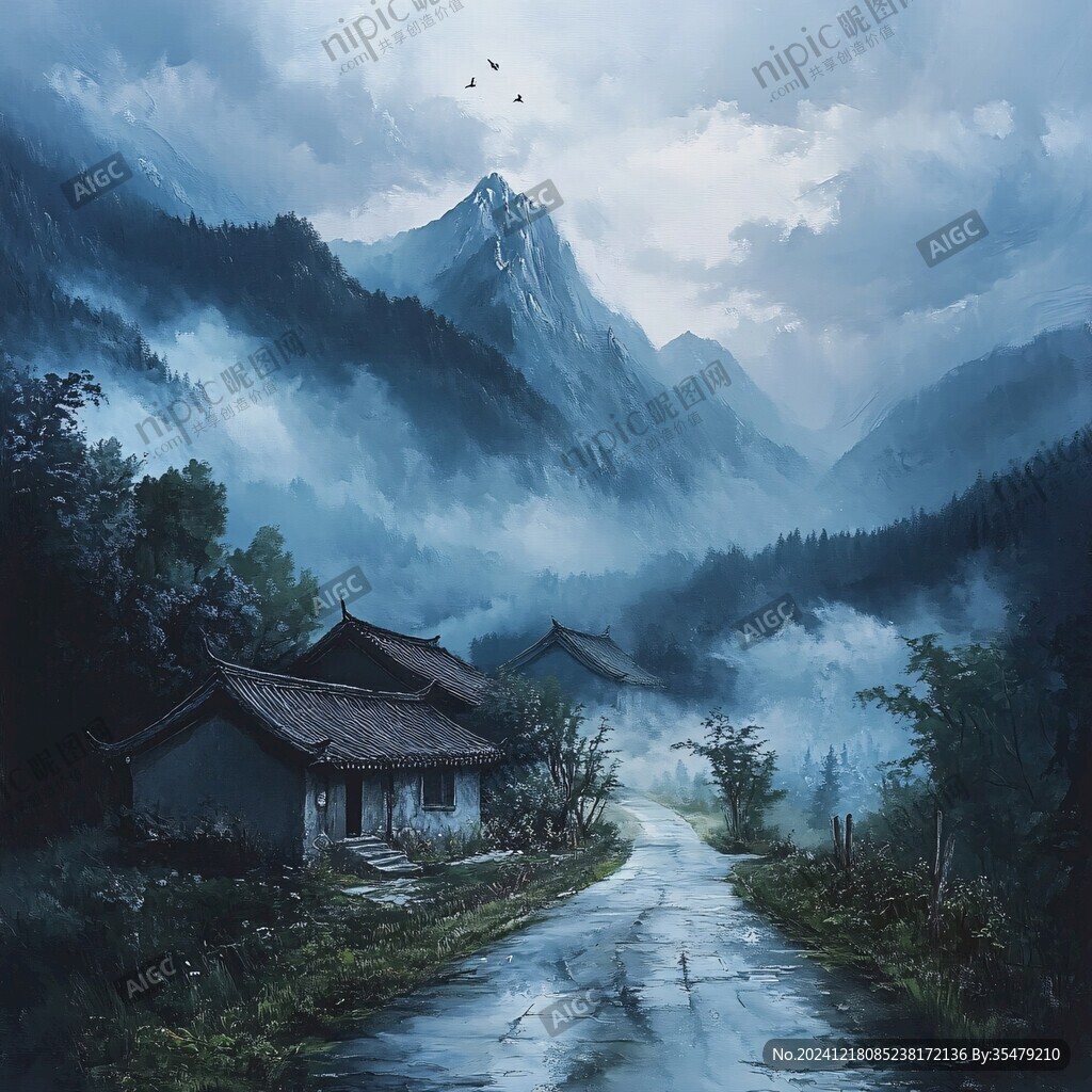 风景厚涂