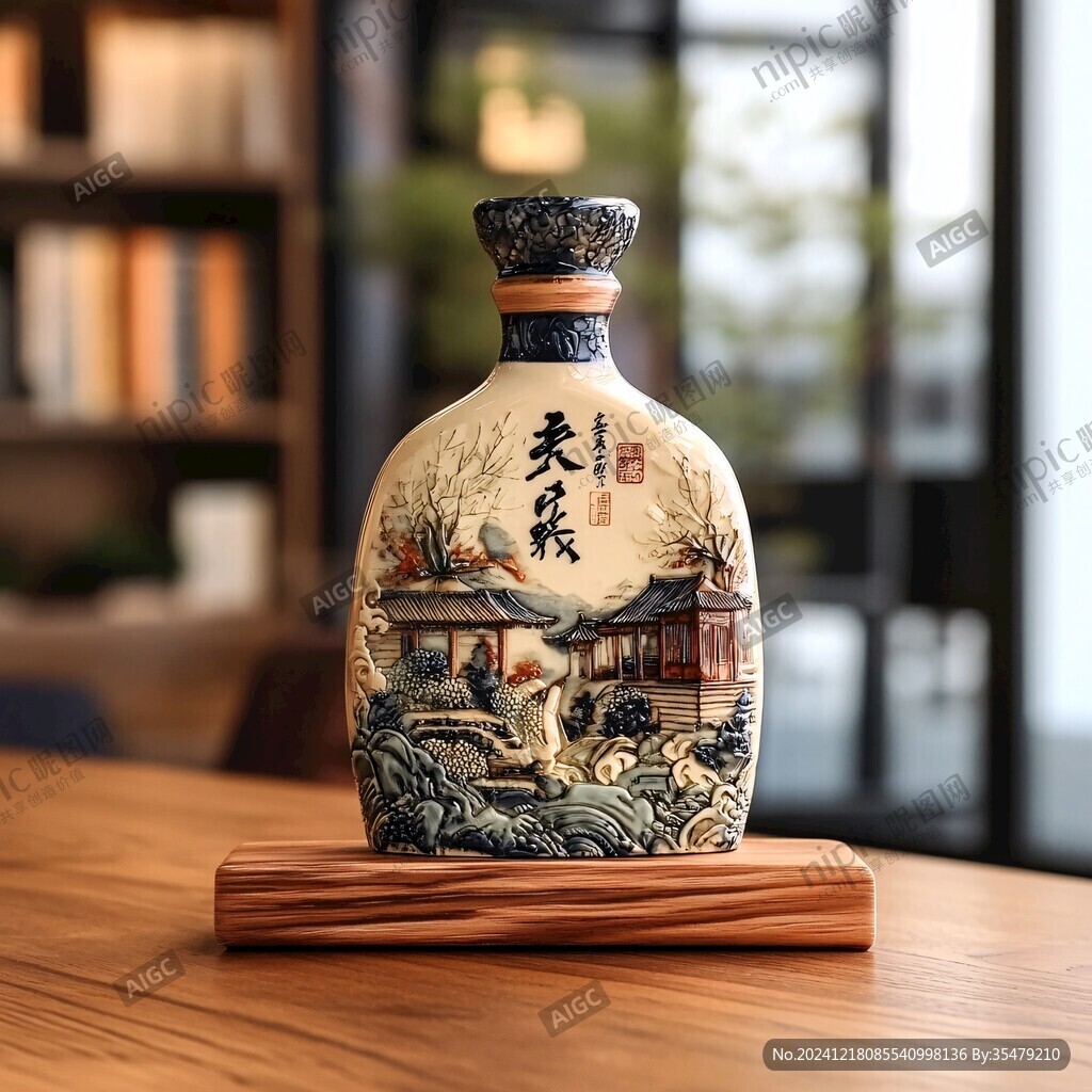 天地方圆土楼瓶