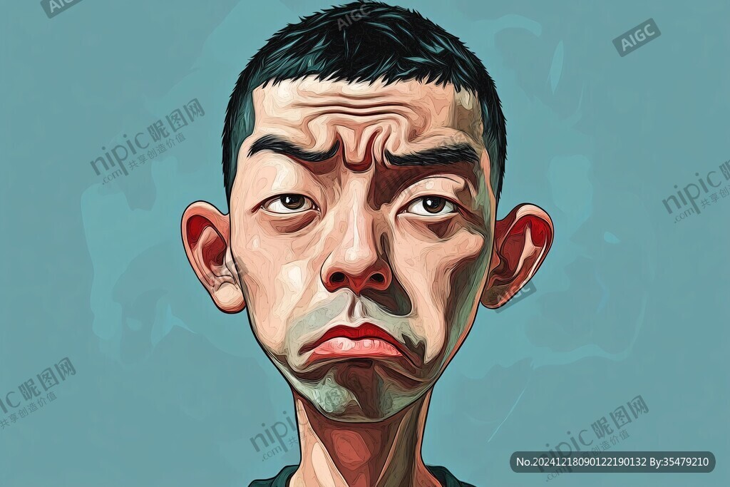 夸张人物插画