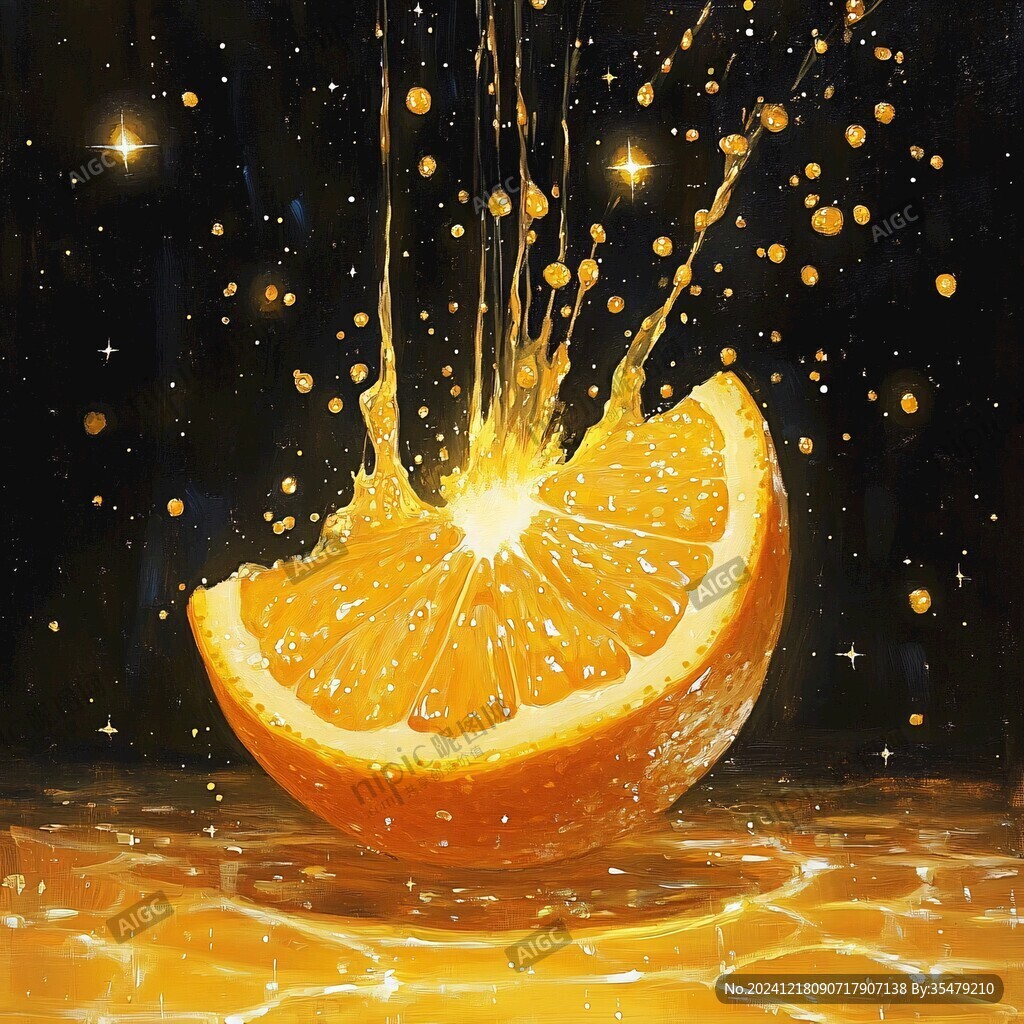 冰糖橙插画