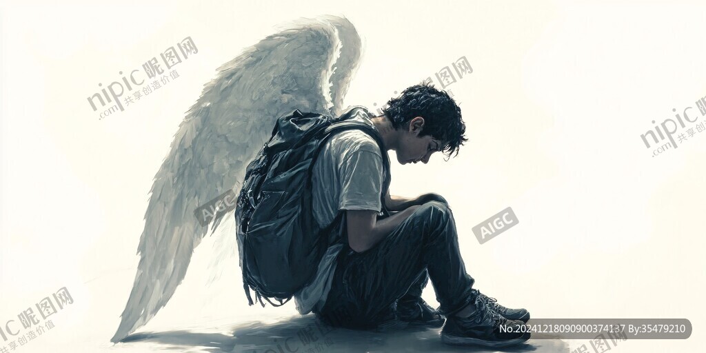 手绘追光的少年