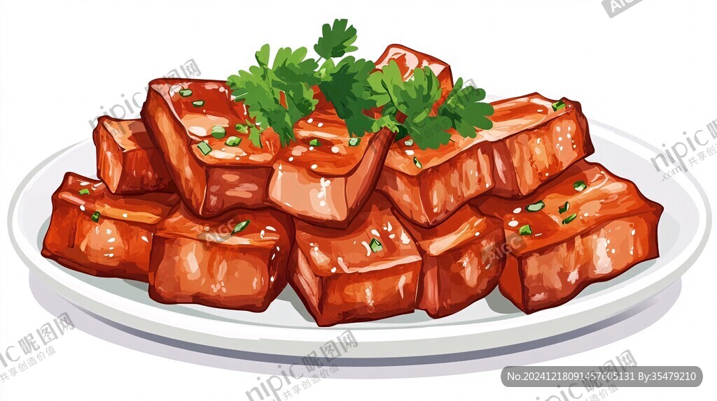 卤豆干插画