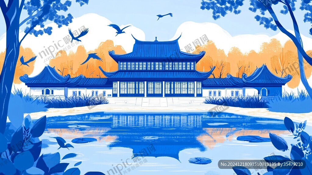 天一阁插画