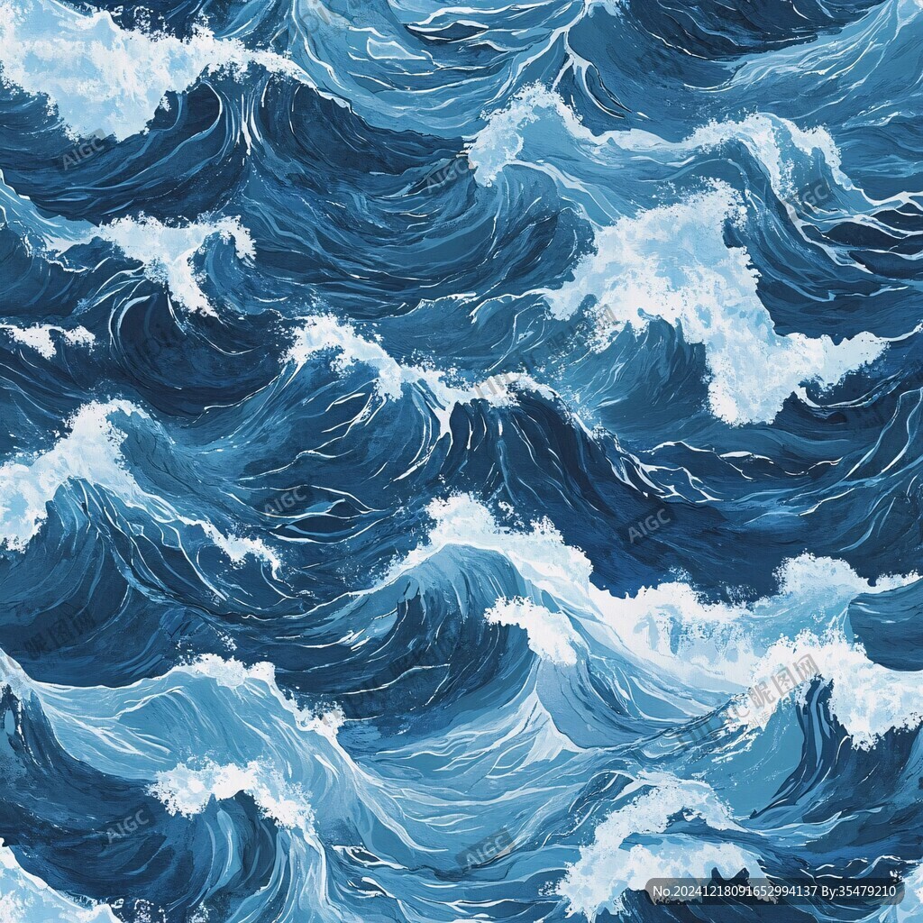 浪涛翻滚包装底纹