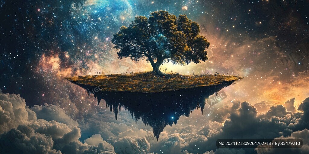 神秘梦幻的大树