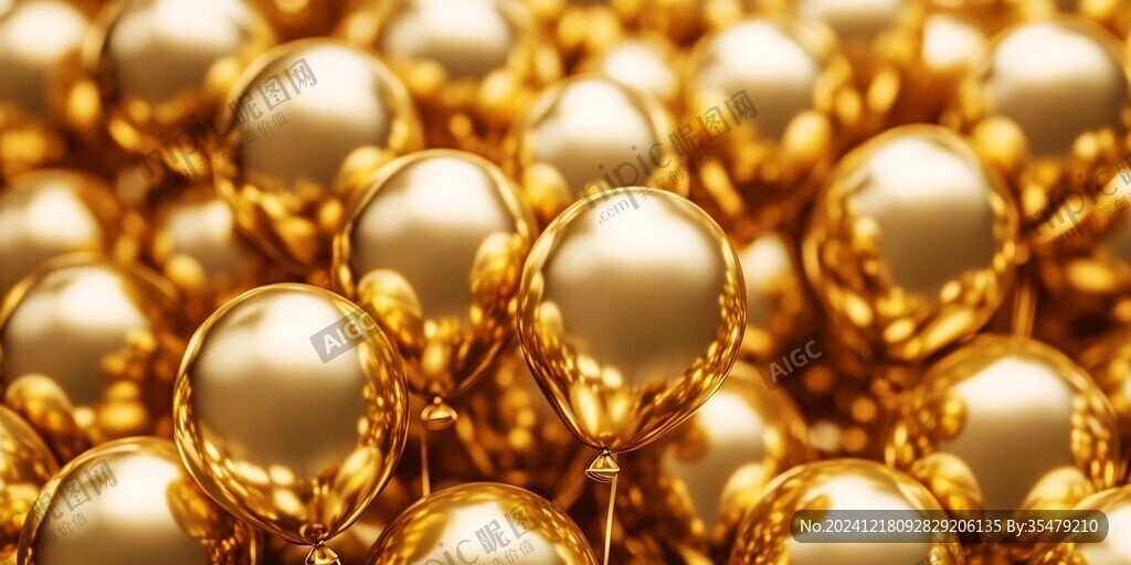 金色球特写
