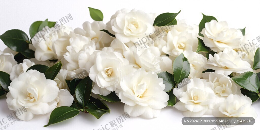 写实喷绘茉莉花