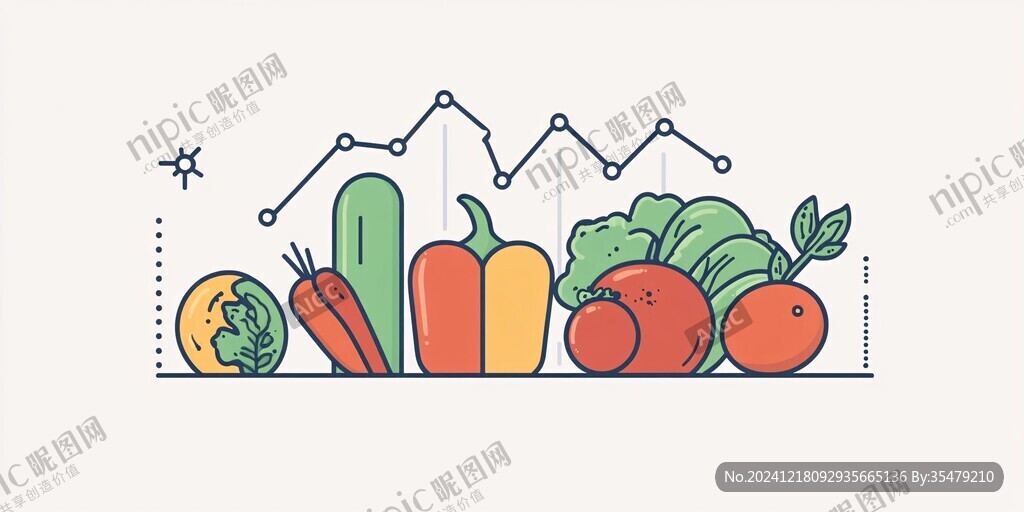 蔬菜线条图