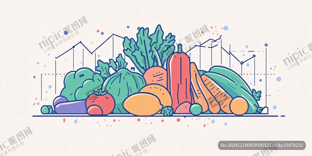 蔬菜线条图