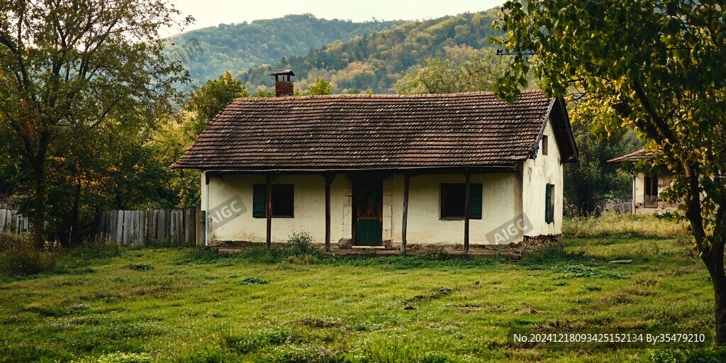夏天里的乡间小屋
