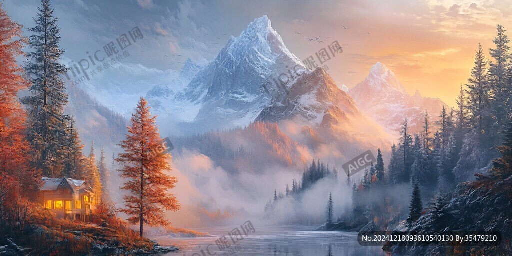 宽屏风景画