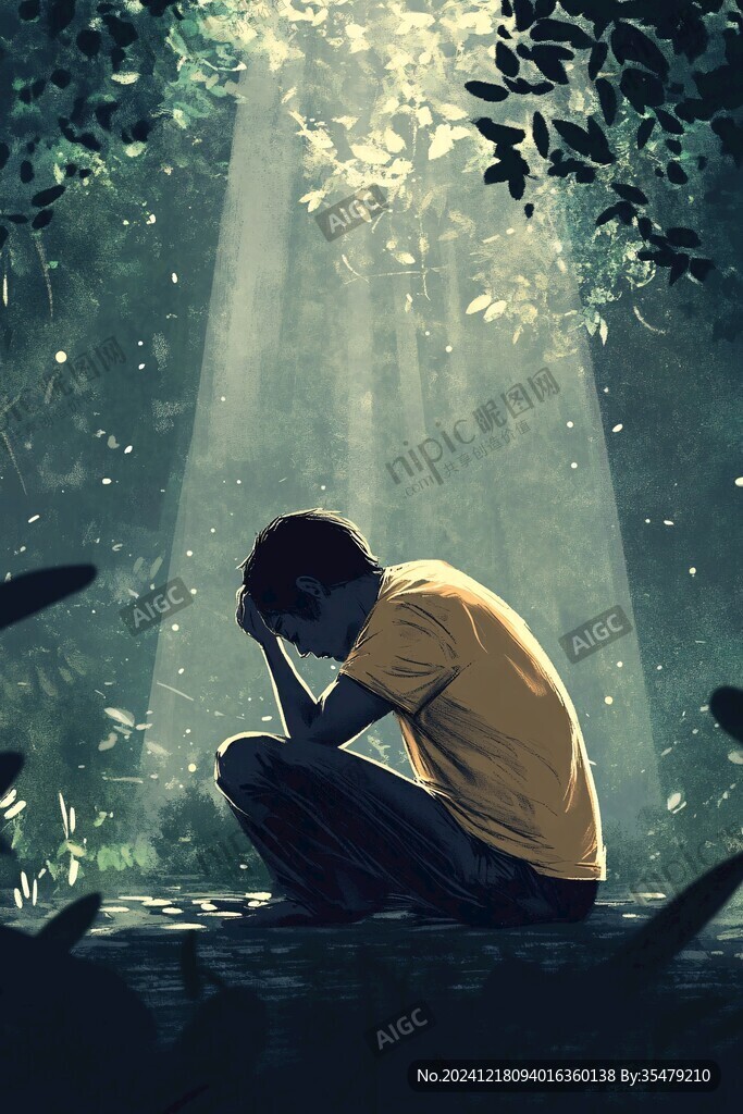 手绘追光的少年