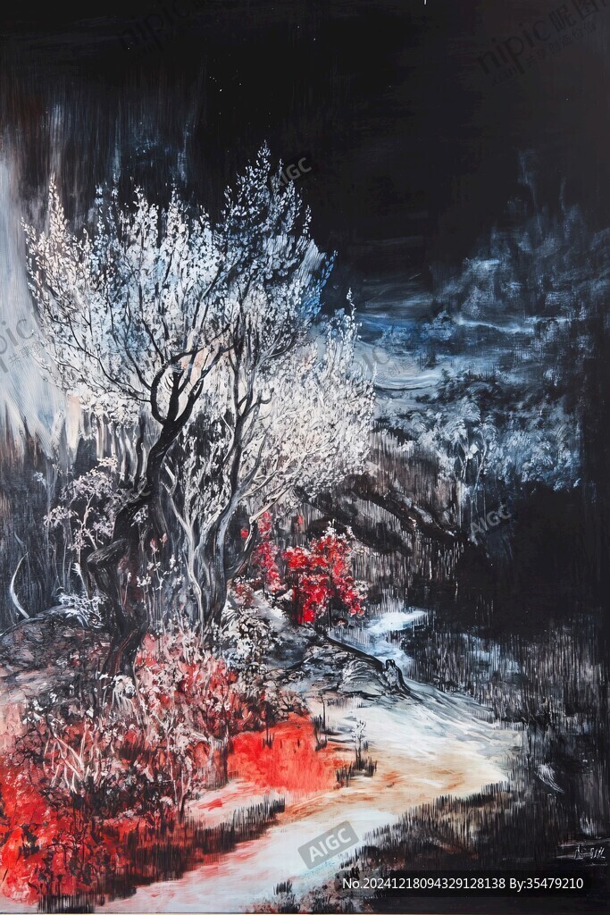 雾凇油画