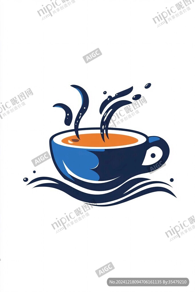 休闲水吧茶吧标志