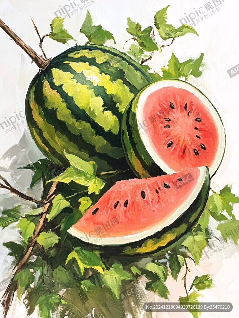 西瓜装饰画