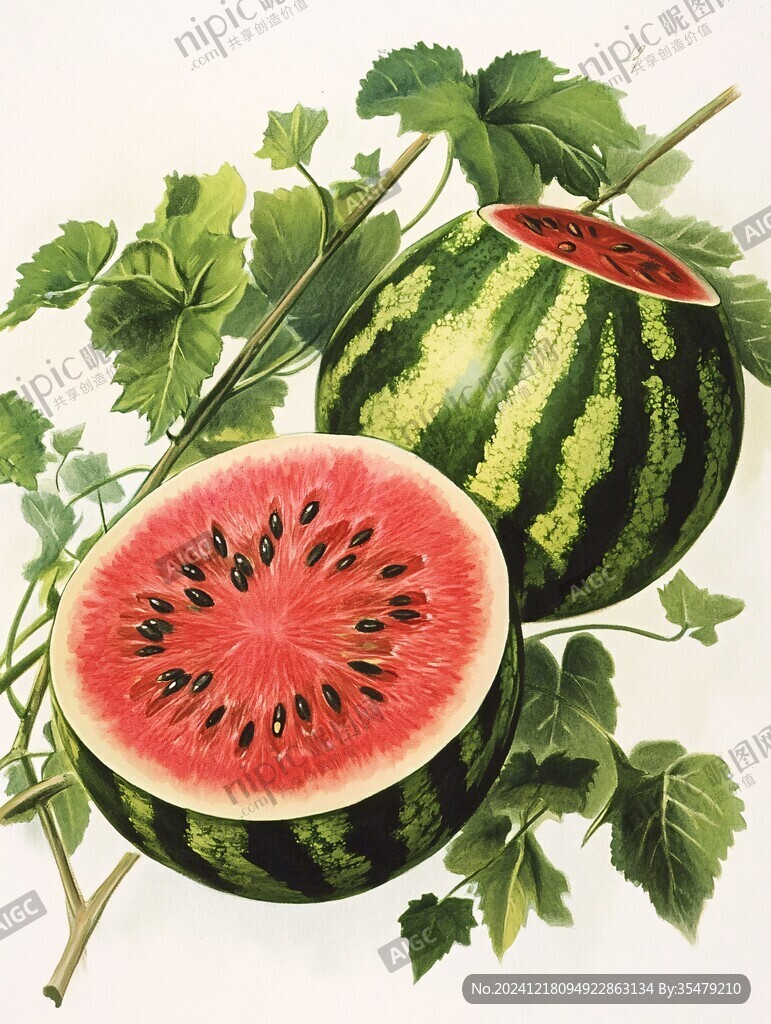 西瓜装饰画