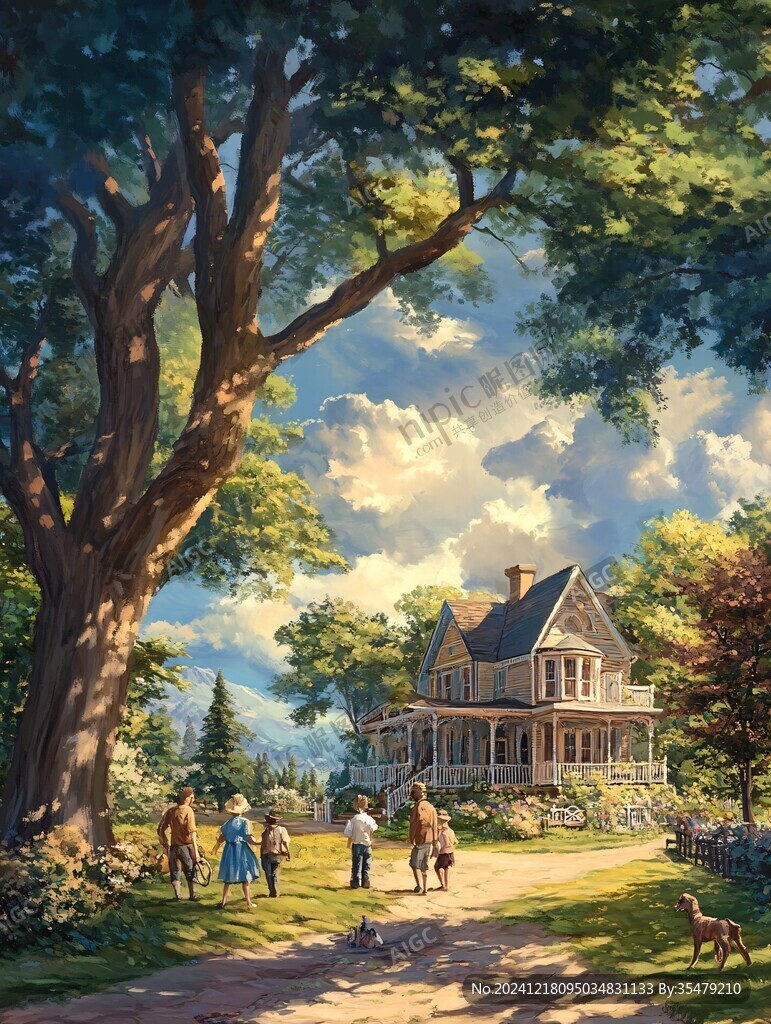 欧式庄园风景画