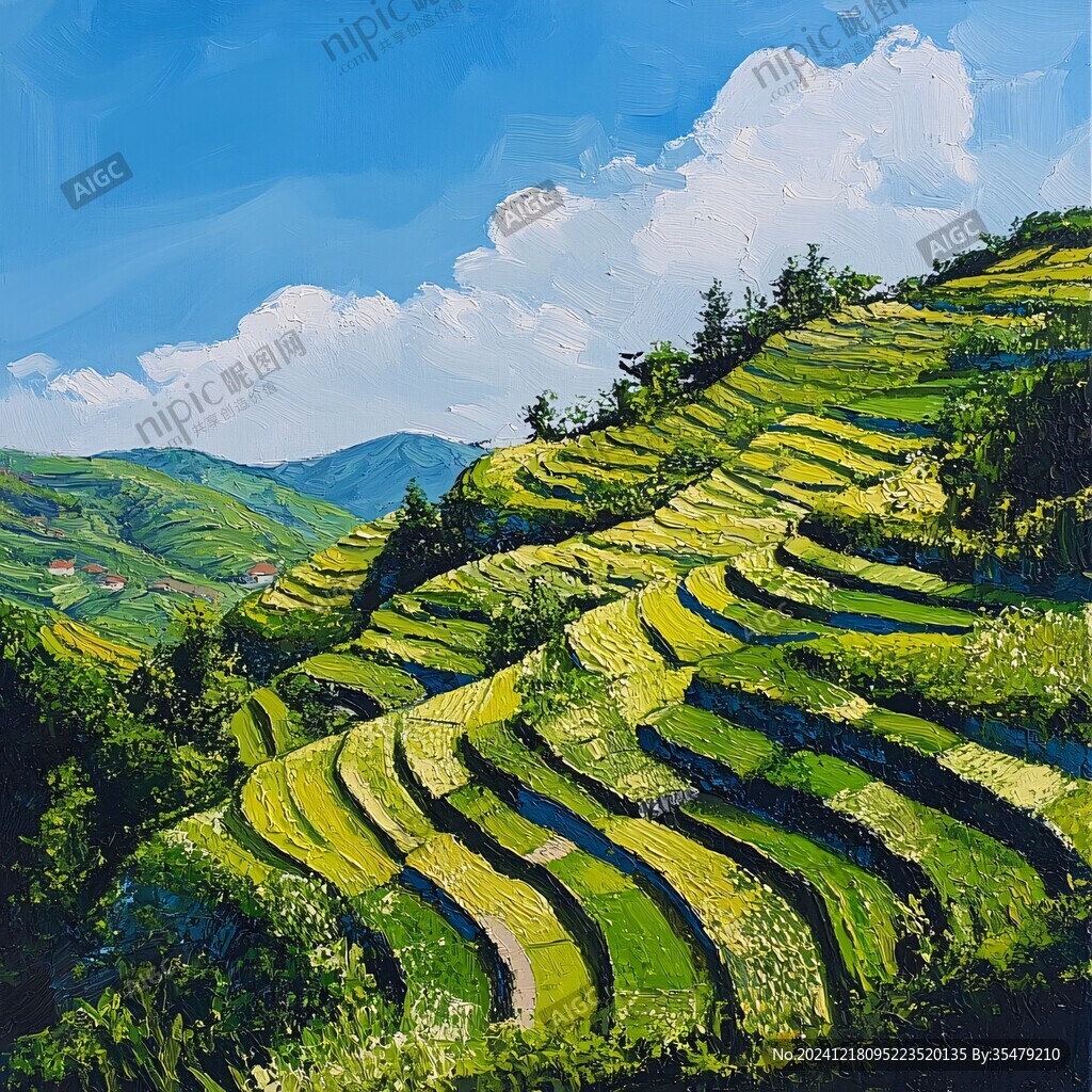 梯田画