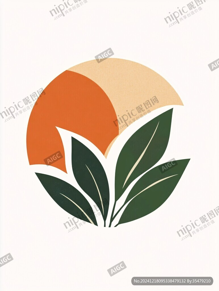 农业植物logo标志