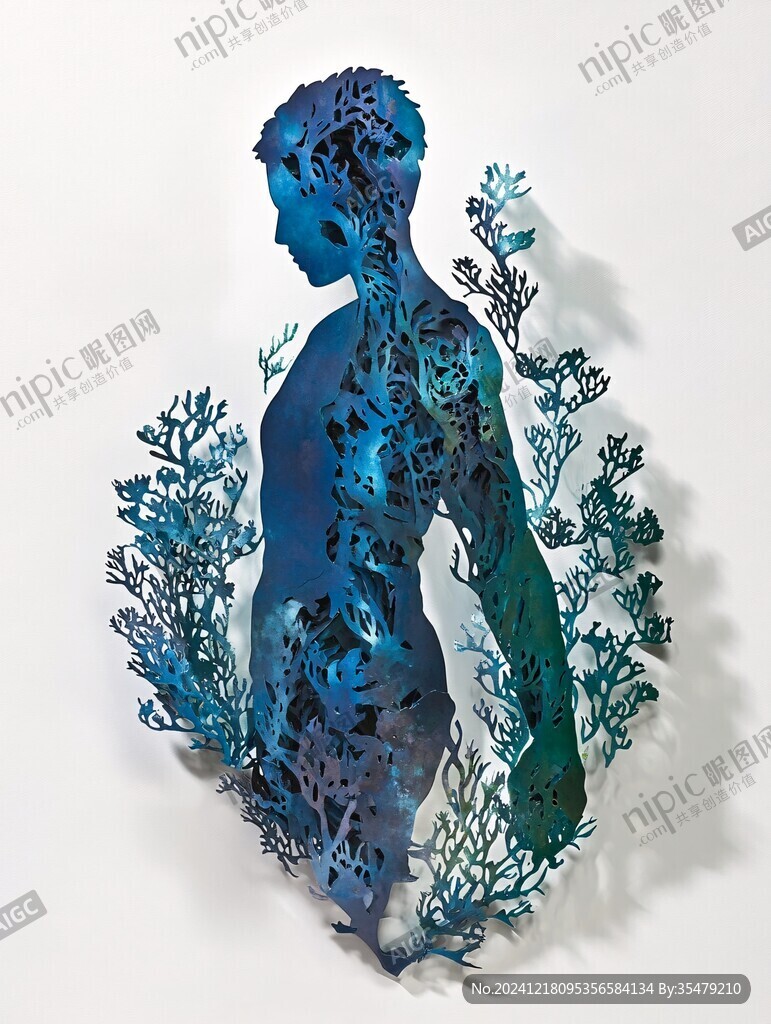 剪纸模特组合