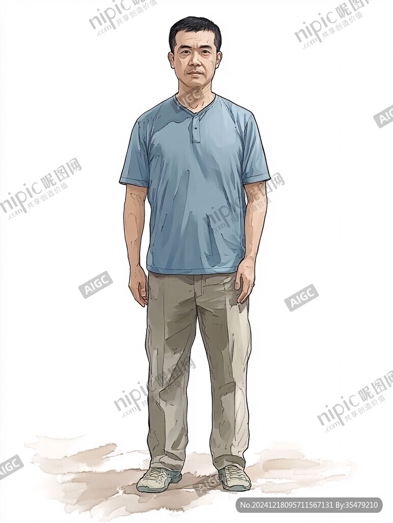 中年男人插画