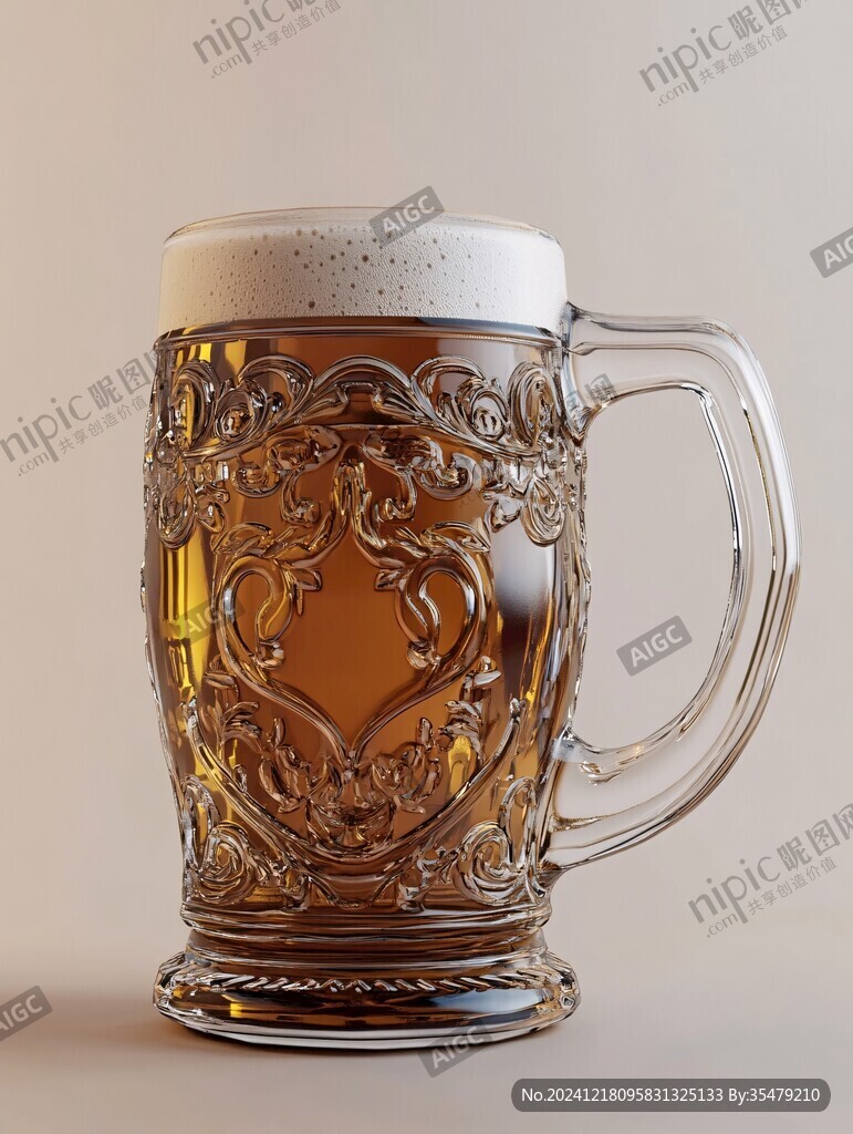 镀金大啤酒杯